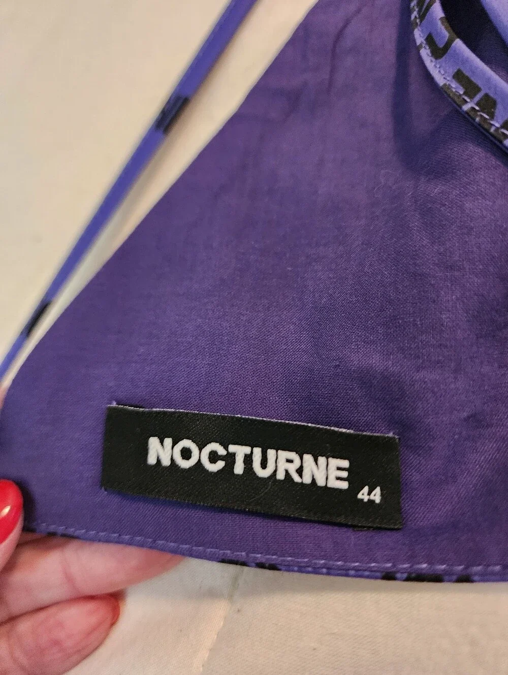 Nocturne Purple Logo Triangle Pajama Top Sz 44